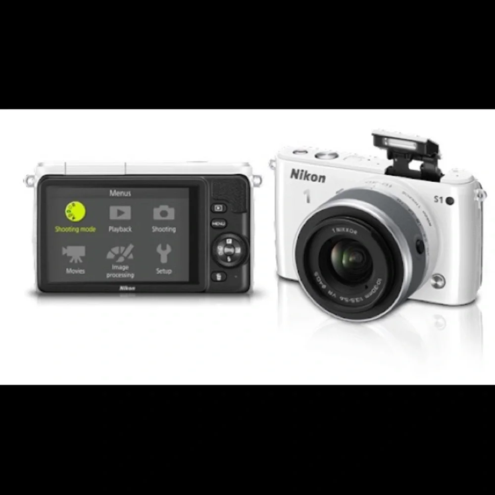 Nikon 1 S1 10.1MP Digital Camera - White (Kit w/ 11-27.5mm Lens) Pre-Owned